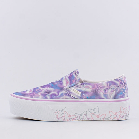 #40❤️ NWT VANS BUTTERFLY DREAMS CLASSIC SLIP-ON STACKFORM SNEAKERS - Picture 5 of 10